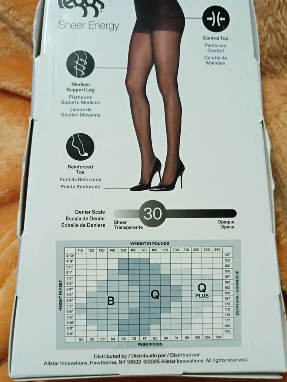Sheer Energy Compression Sheer Tights - Jet Black (2 Pairs)